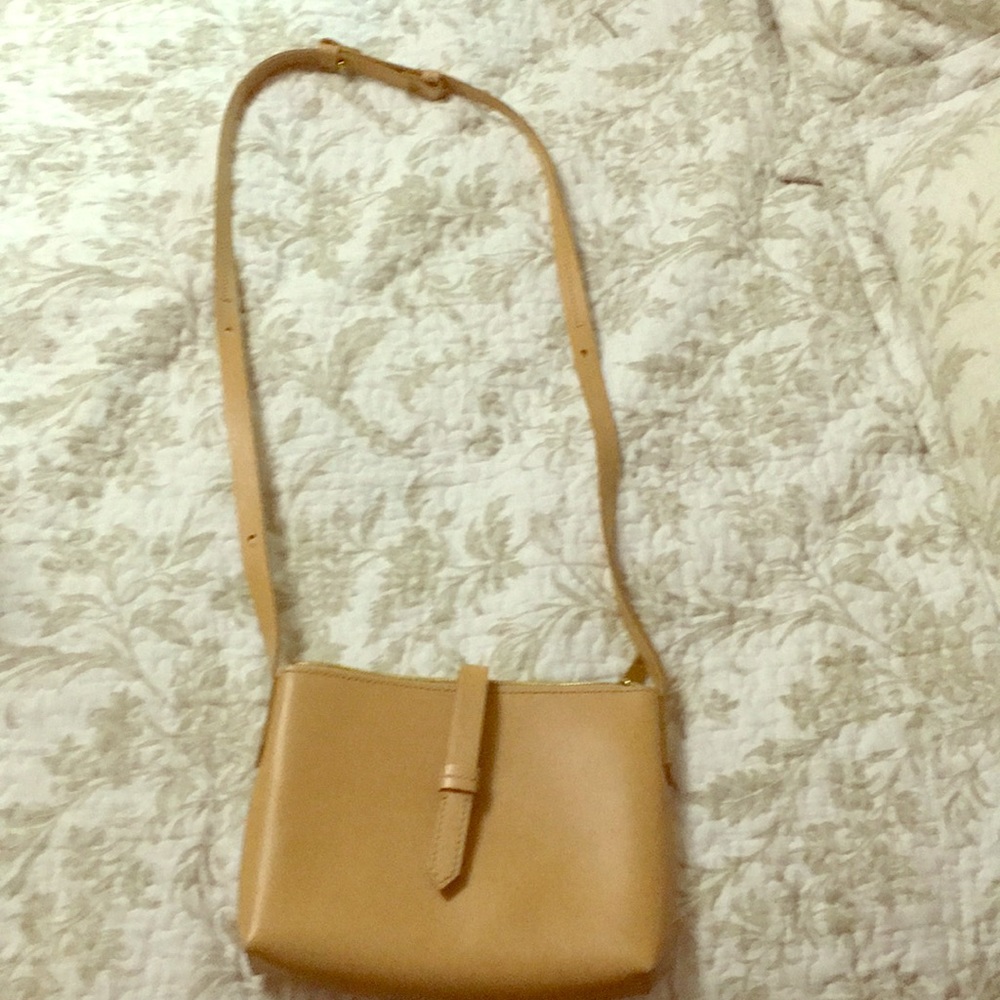 Jcrew Light Brown Leather Crossbody Handbag